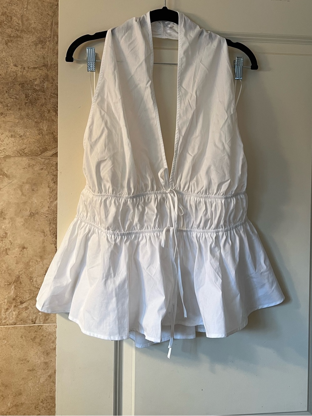 White Halter Top - Picture 3 of 6